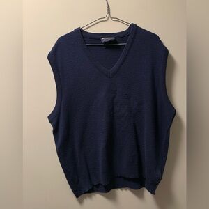 Vintage Prince Pilleni knit gilet vest navy blue unisex size XLarge